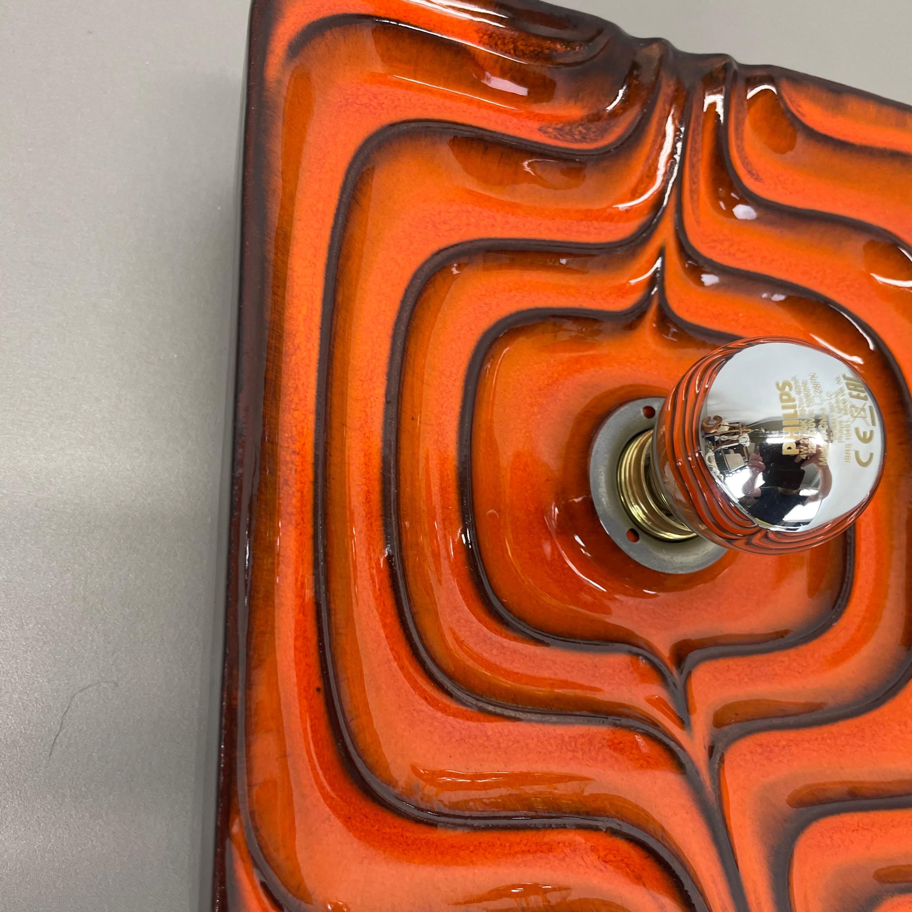 Cubic psychedelic POP ART Fat Lava Wall Light by PAN CERAMICS, Germany, 1970 no2 For Sale 6