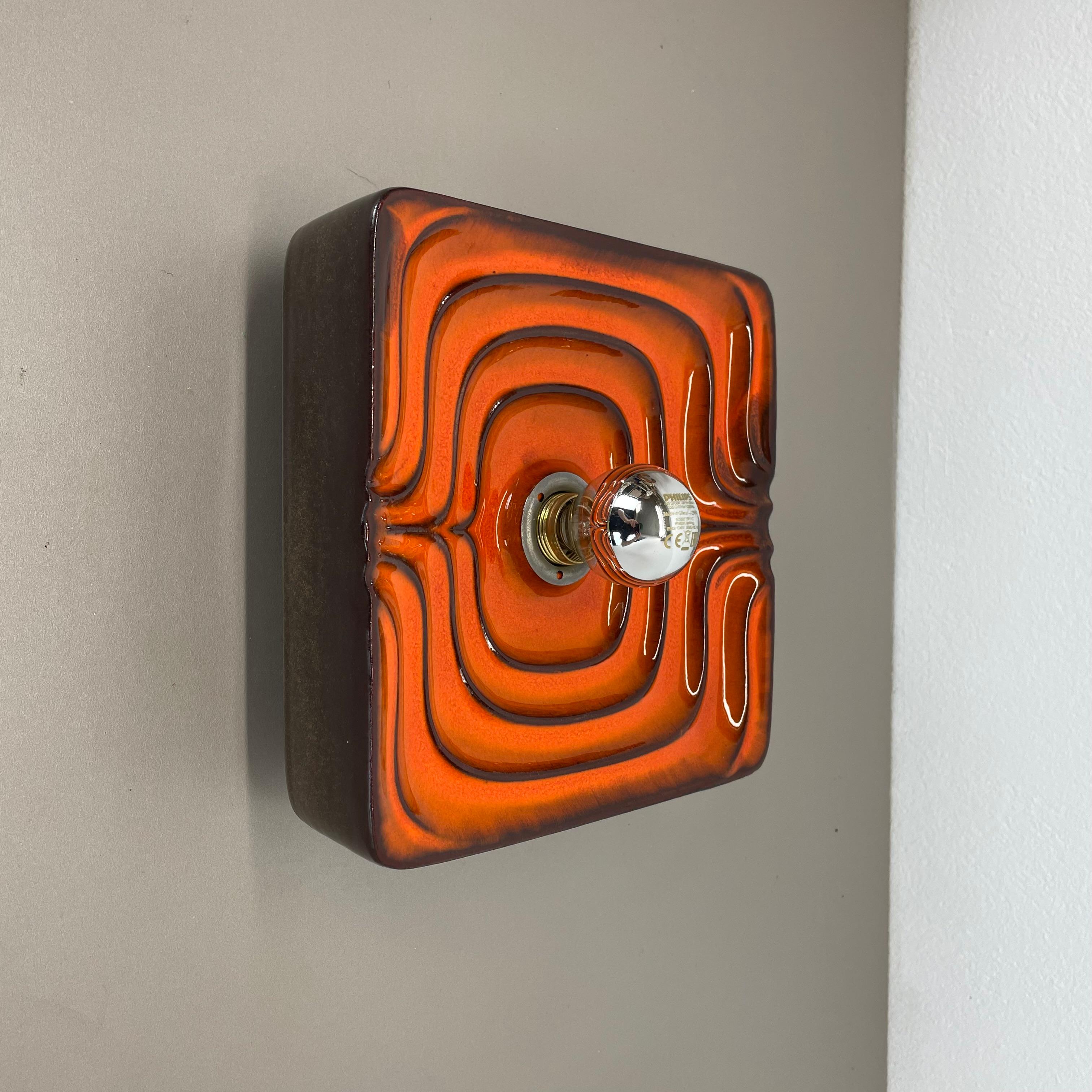Mid-Century Modern Cubic psychedelic POP ART Fat Lava Wall Light by PAN CERAMICS, Germany, 1970 no2 For Sale