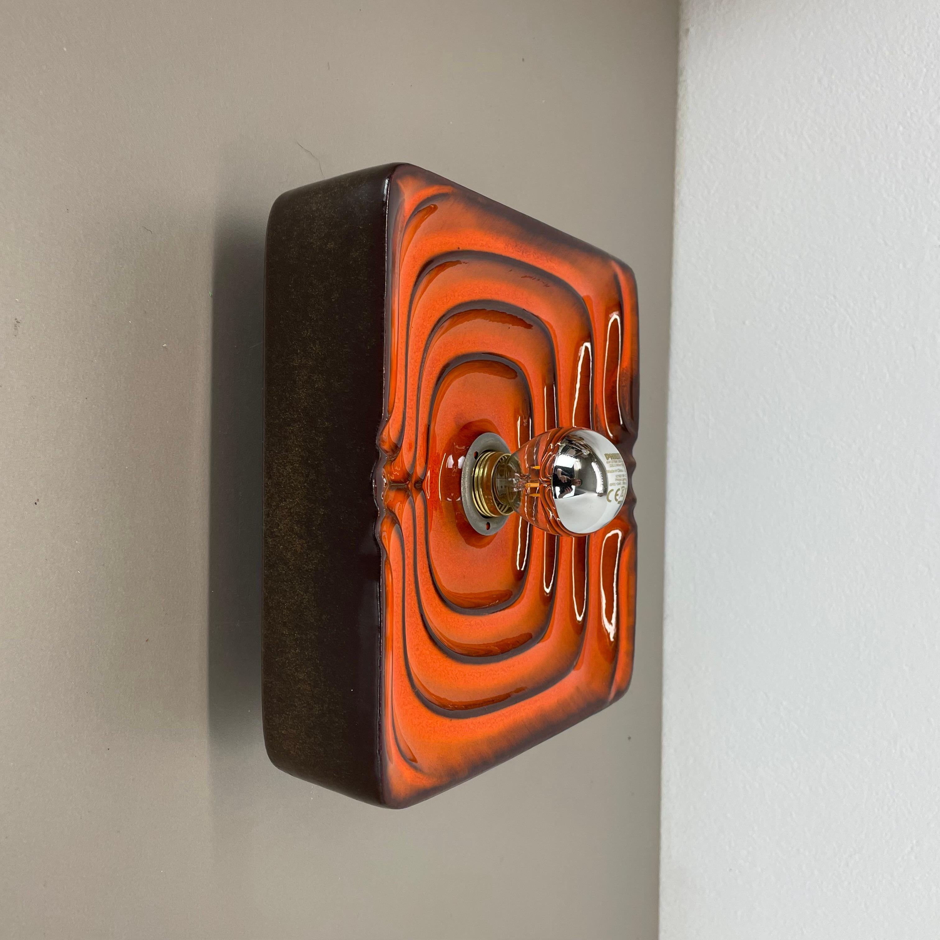 Cubic psychedelic POP ART Fat Lava Wall Light by PAN CERAMICS, Germany, 1970 no2 In Good Condition For Sale In Kirchlengern, DE