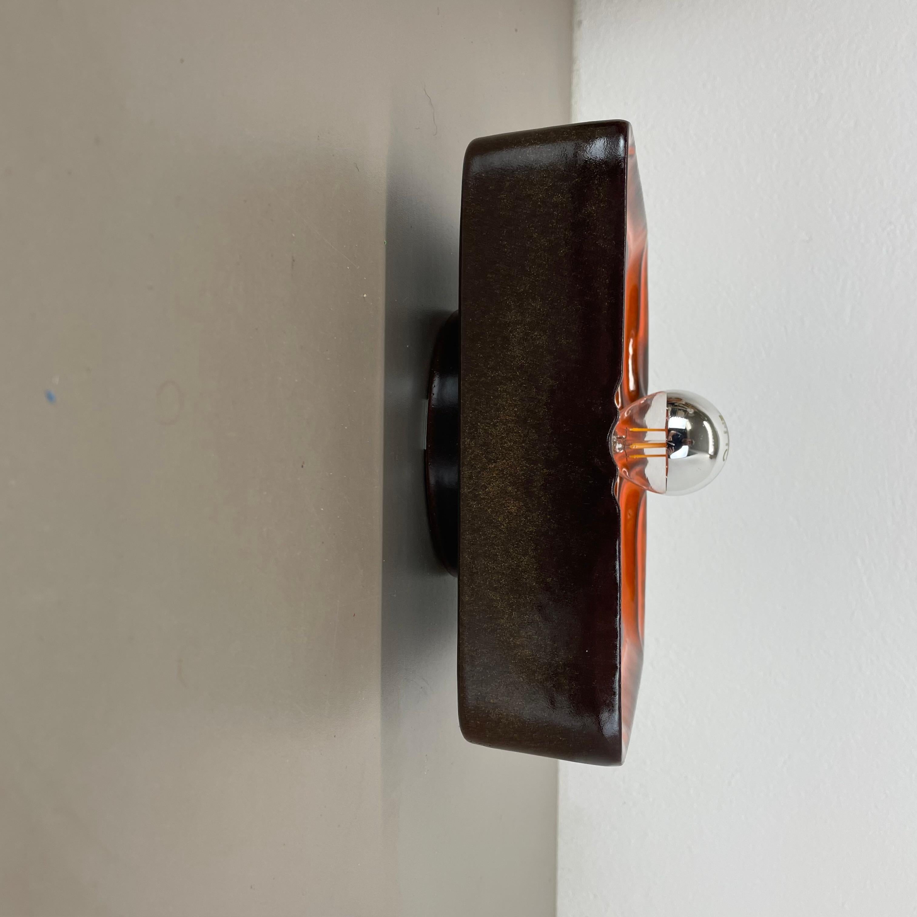 20th Century Cubic psychedelic POP ART Fat Lava Wall Light by PAN CERAMICS, Germany, 1970 no2 For Sale