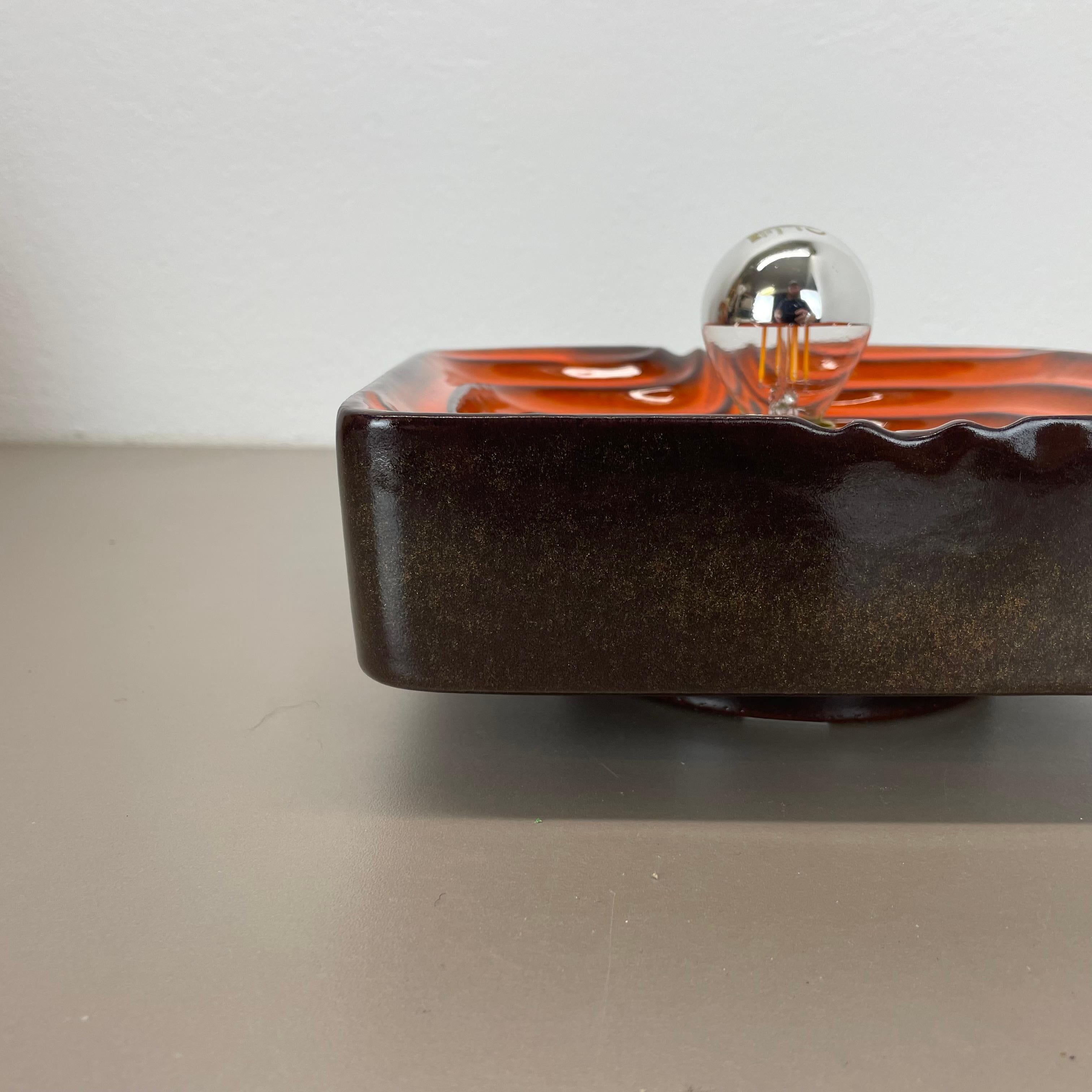 Metal Cubic psychedelic POP ART Fat Lava Wall Light by PAN CERAMICS, Germany, 1970 no2 For Sale