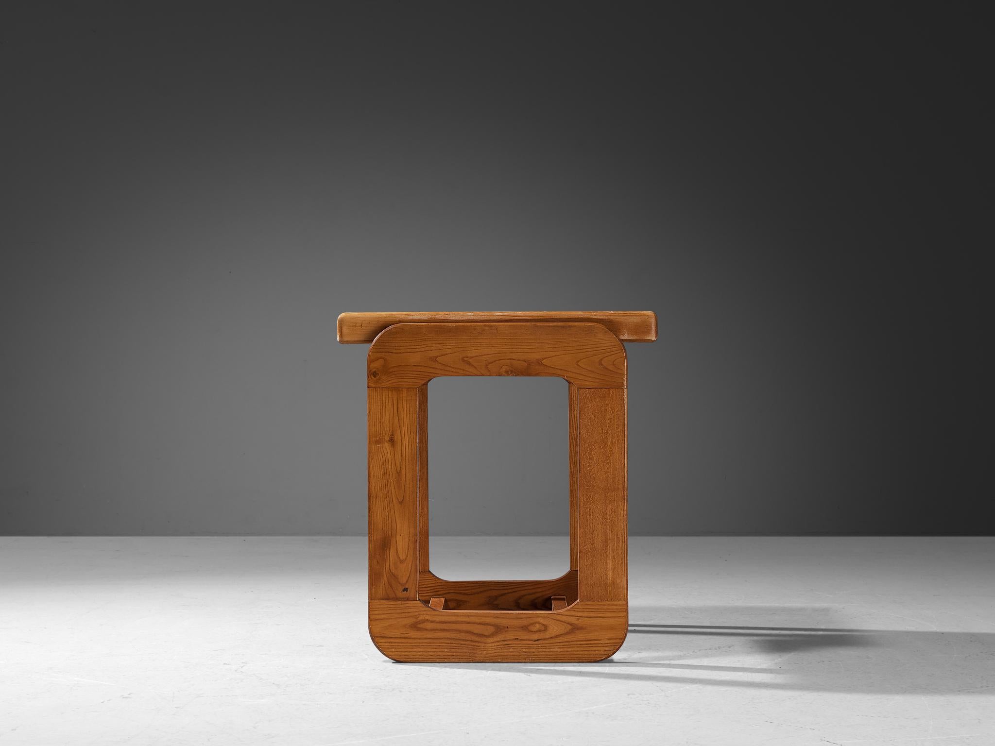 Late 20th Century Cubic Side Tables in Ash  For Sale