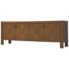 Cubic Sideboard in Stained Oak with Inlayed Doors
