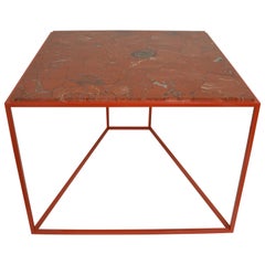 'Cubic' Square Red Jasper Gemstone Cocktail / Coffee / Centre Table