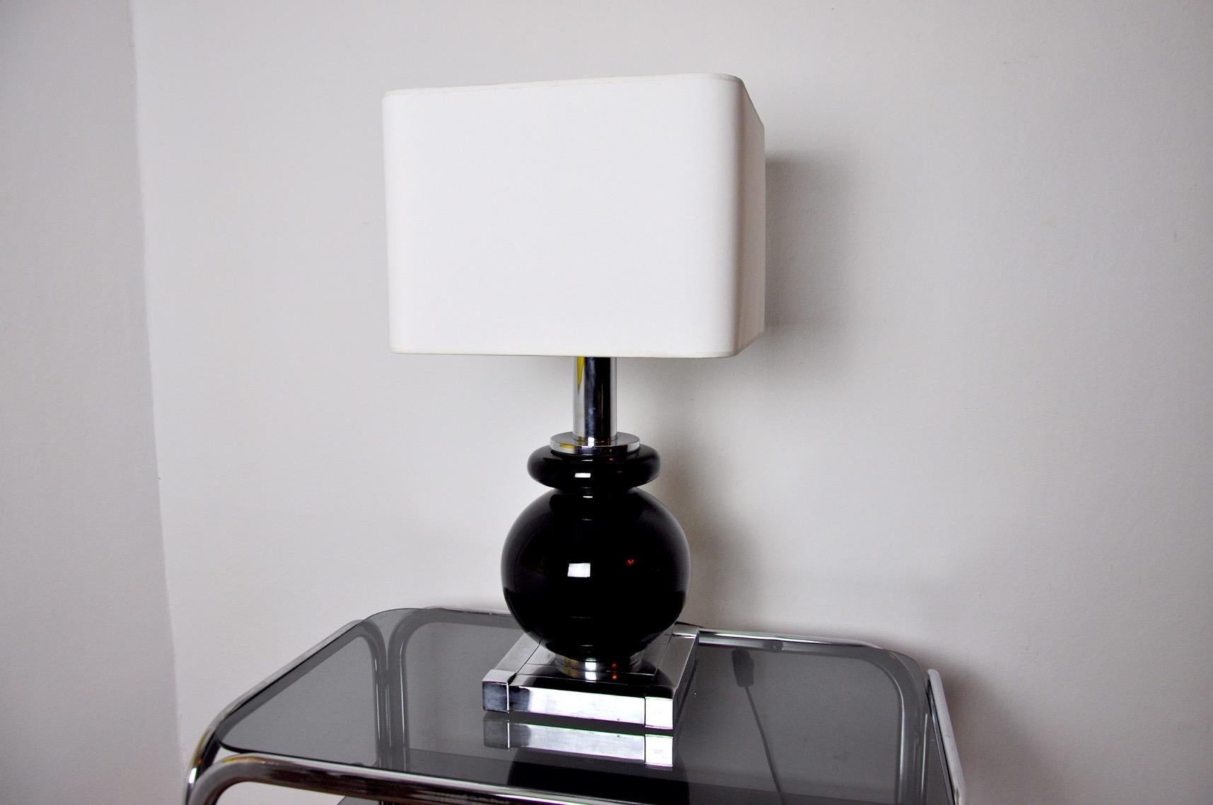 Late 20th Century Cubic Table Lamp with Ceramics by BD Lumica, Italy, 1980 For Sale