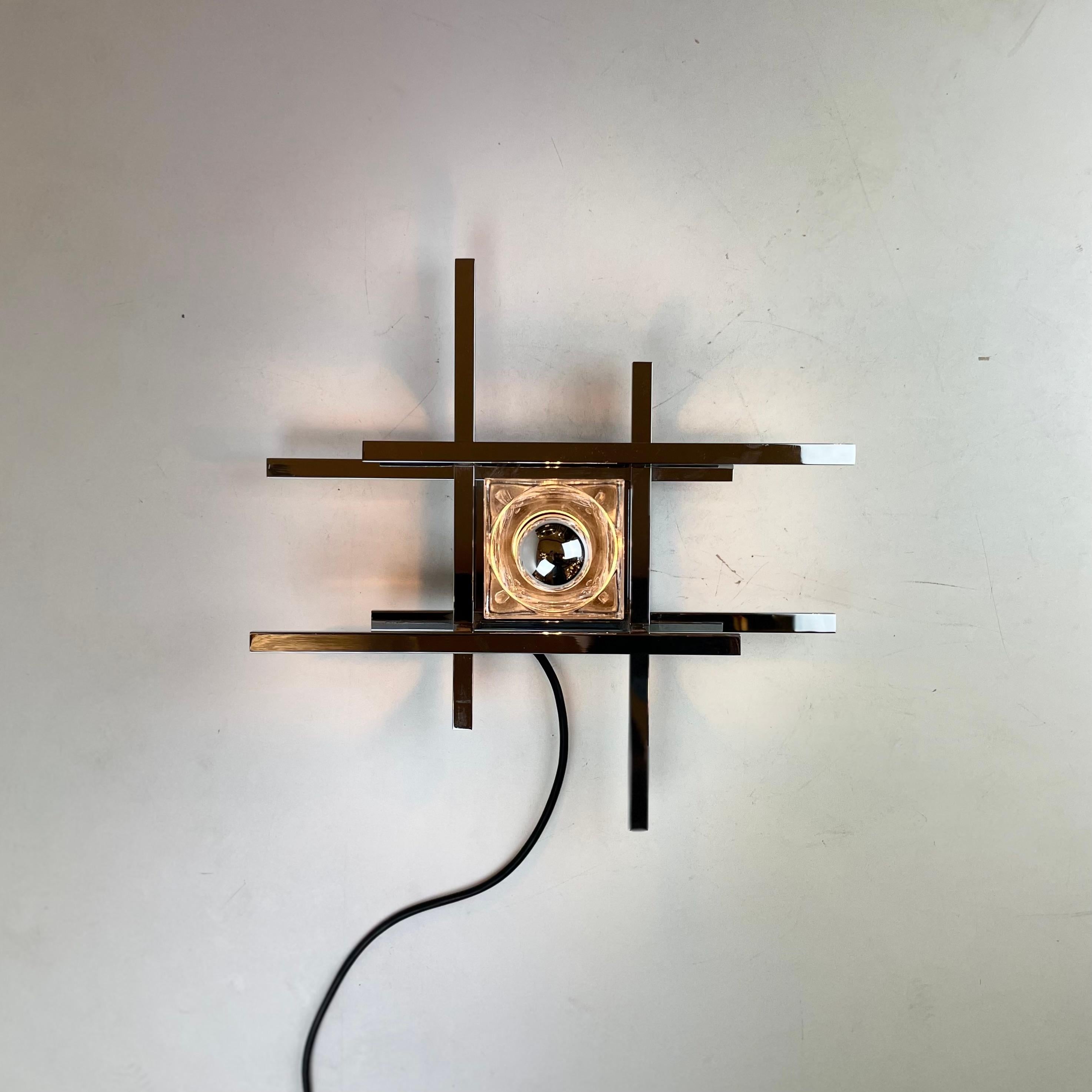 Cubic, Lámpara de pared de Gaetano Sciolari, años 70 en venta 8