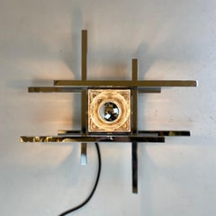Cubic, Wandleuchte von Gaetano Sciolari, 1970er Jahre