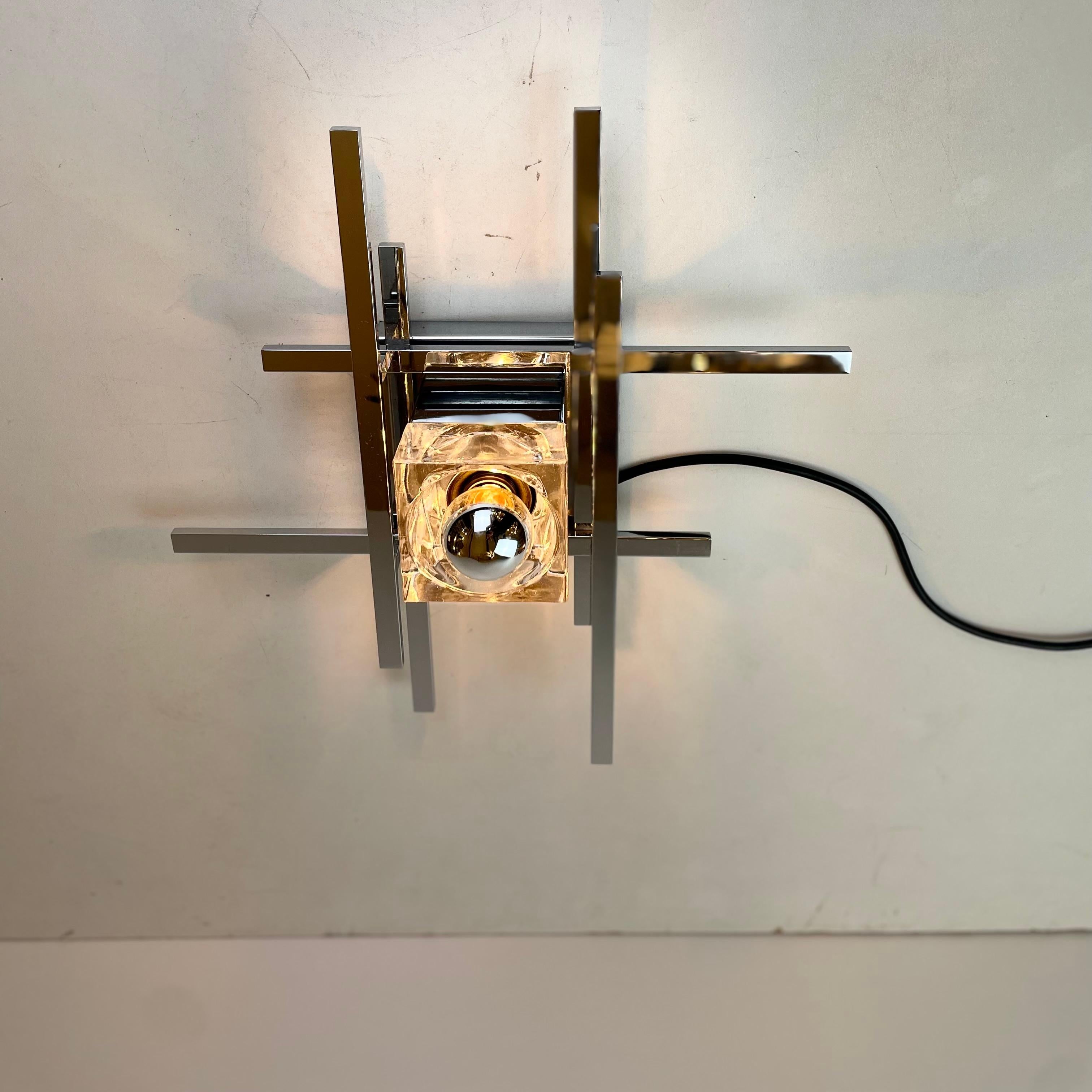 Cubic, Lámpara de pared de Gaetano Sciolari, años 70 Italiano en venta
