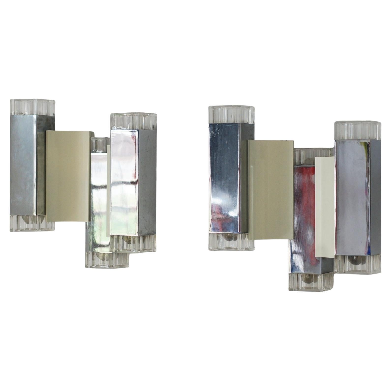 Lampe murale cubique de Gaetano Sciolari pour Sciolari Illuminazione, Italie