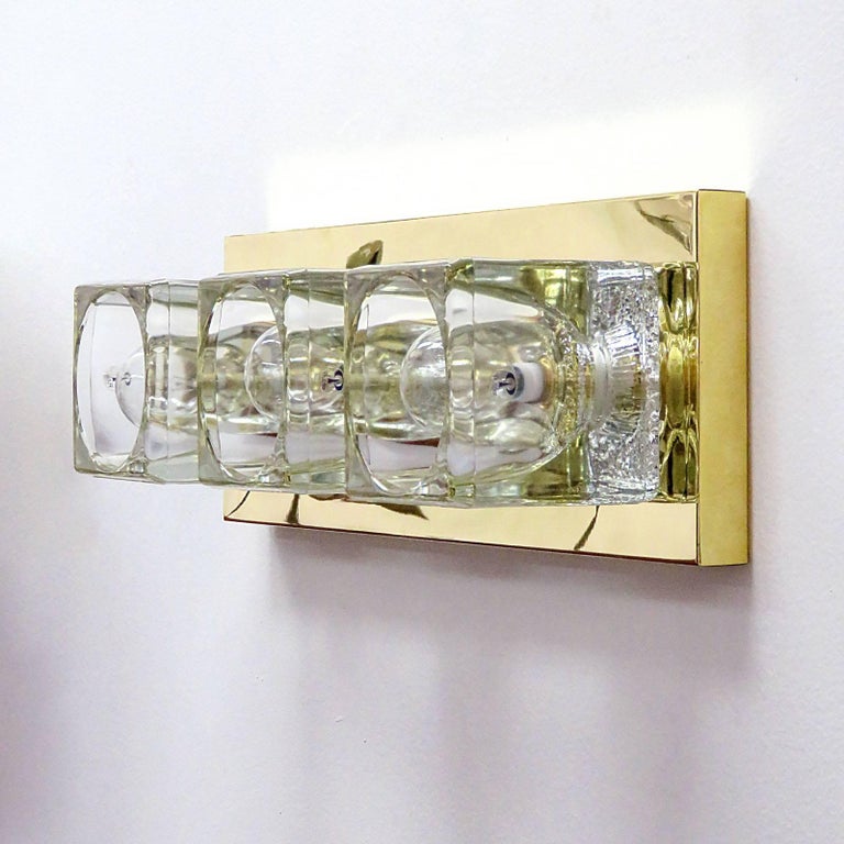 German Cubic Wall Light by Peill & Putzler For Sale