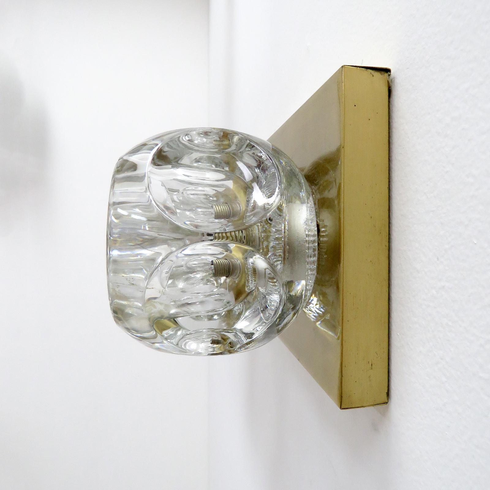 German Cubic Wall Light by Peill & Putzler For Sale