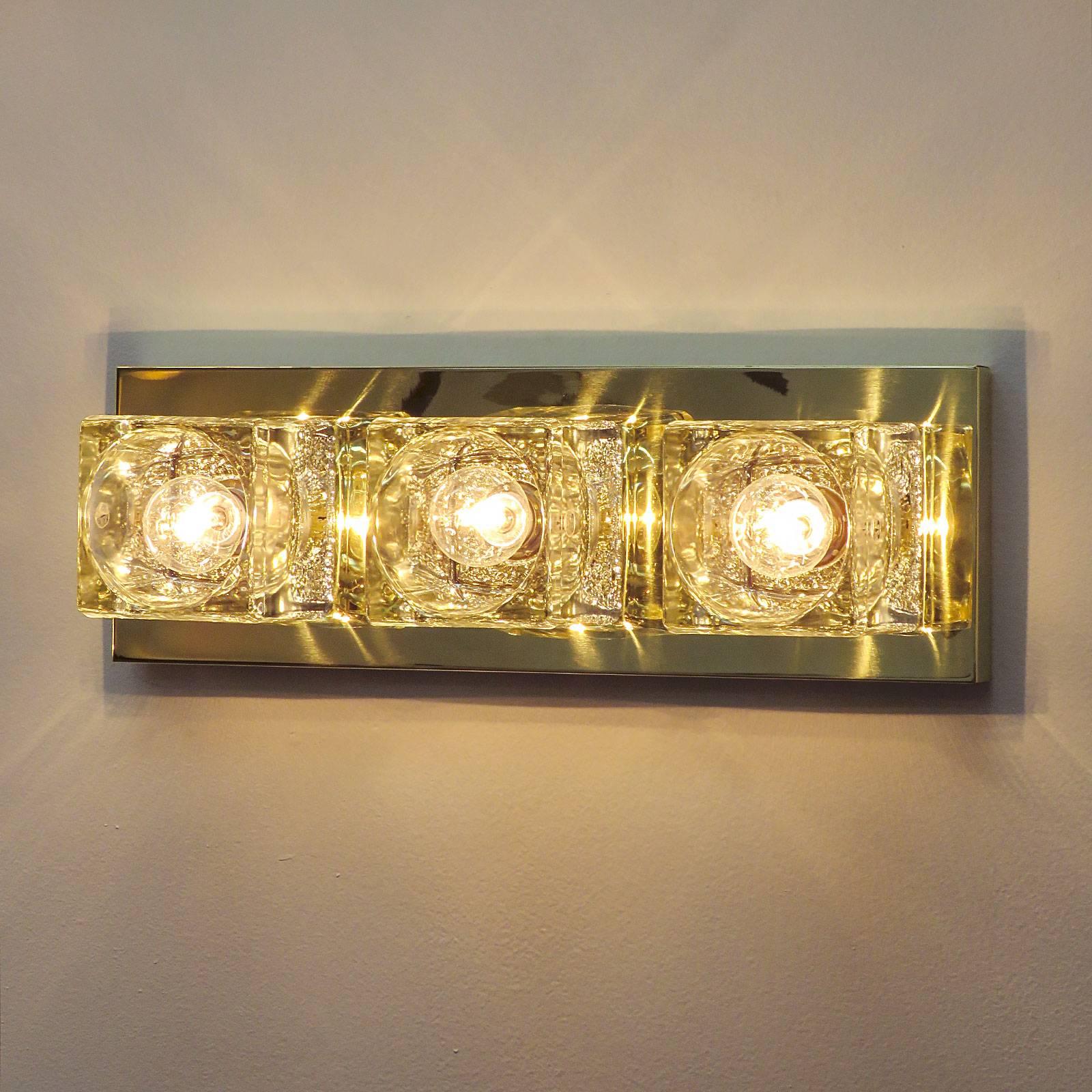 Brass Cubic Wall Light by Peill & Putzler