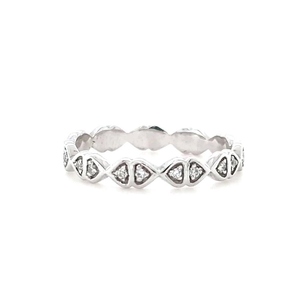 Contemporary Cubic Zirconia Sterling Silver Bow Ring - Size L (Approx 5.75 US) For Sale