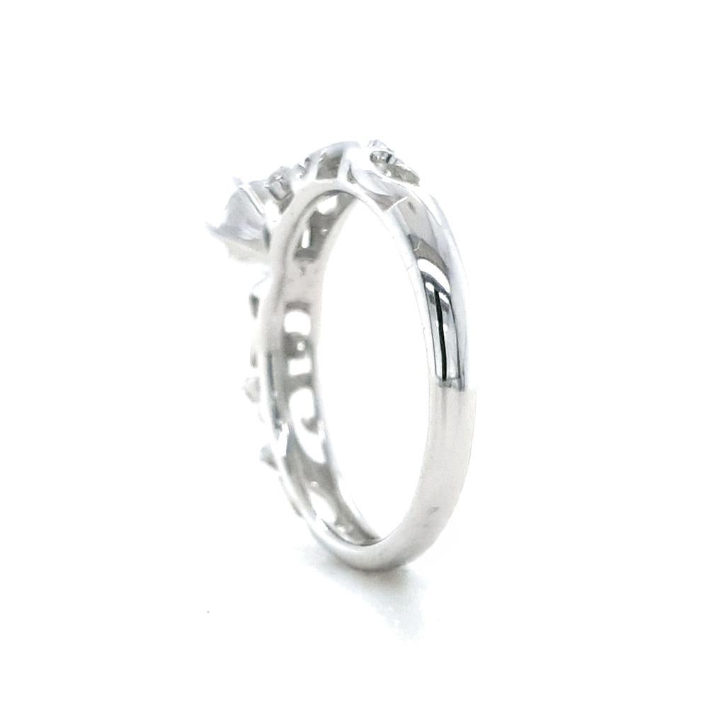Contemporaneo Anello con zirconi in argento Sterling Spring Willow - Misura L1/2 (circa 6US) in vendita
