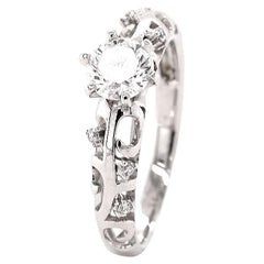 Cubic Zirconia Sterling Silver Spring Willow Ring - Size L1/2 (Approx. 6US)