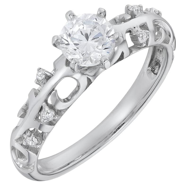 Anello con zirconi in argento Sterling Spring Willow - Misura L1/2 (circa 6US) in vendita