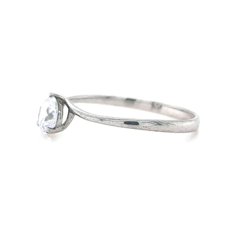 The enchanting 0.4ct cubic zirconia Amara Wishbone Engagement Ring in sterling silver - a symbol of love and everlasting commitment. This exquisite piece seamlessly blends classic elegance with a touch of whimsy, as it takes on the graceful