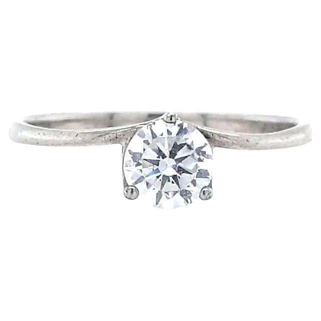 Cubic Zirconia Sterling Silver Wishbone Ring - Size M1/2 (Approx 6.5 US)
