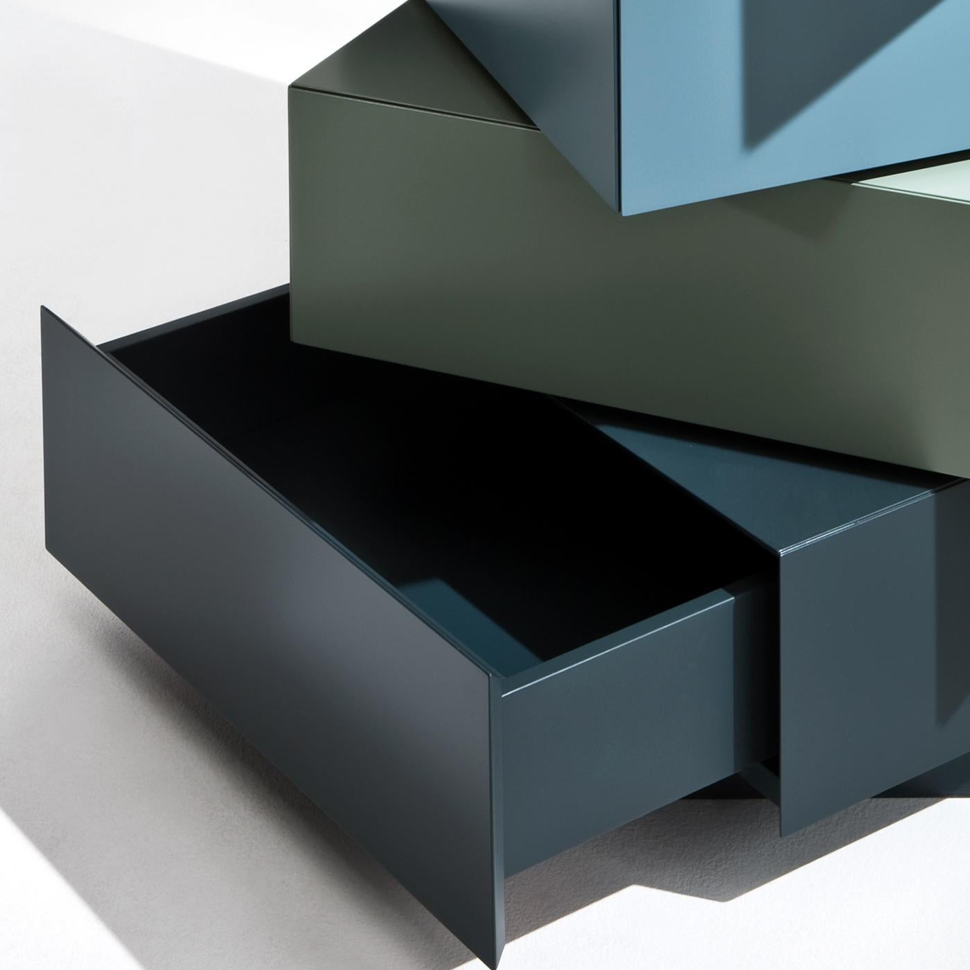 Modern Cubick Swivel Chest of Drawers by Paolo Nicolò Rusolen