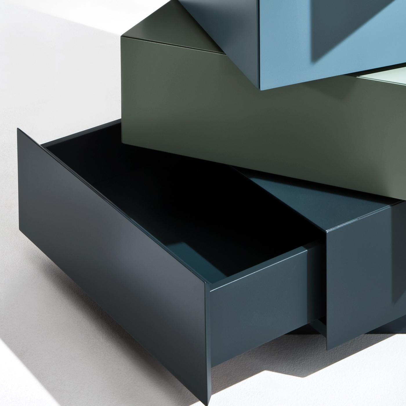 Modern Cubick Swivel Chest of Drawers by Paolo Nicolò Rusolen For Sale