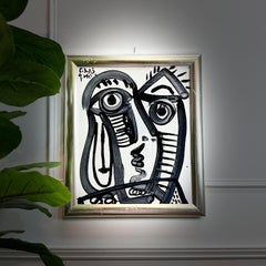 Kubismus, Acrylgemälde auf Karton, Peter Robert Keil, Kubismus, 1983