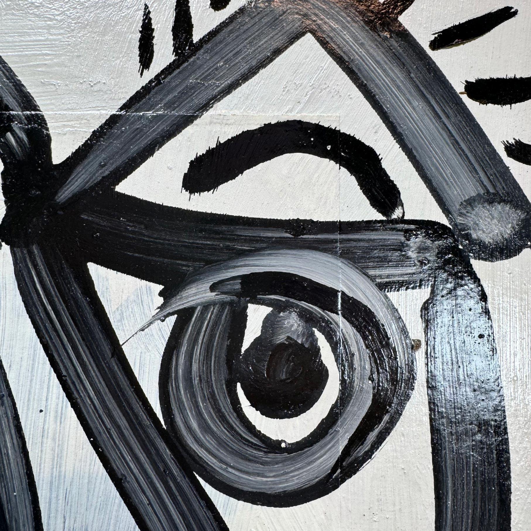 Tedesco Cubismo Pittura acrilica su tavola Peter Robert Keil 1983 in vendita
