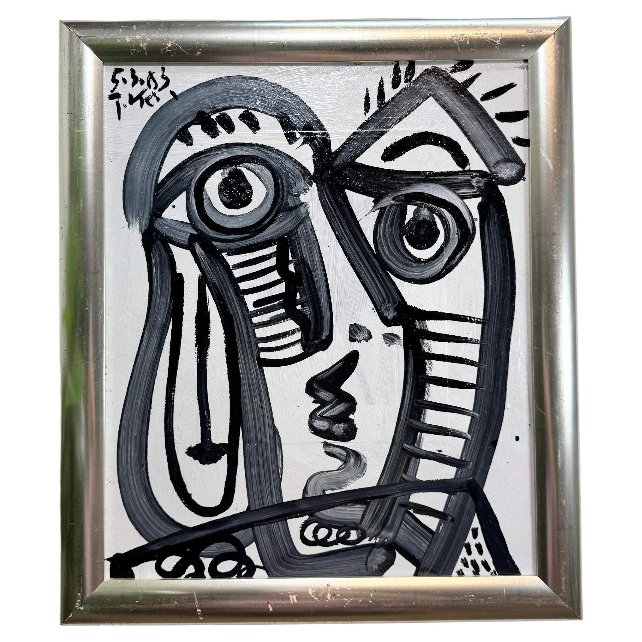 Cubismo Pittura acrilica su tavola Peter Robert Keil 1983