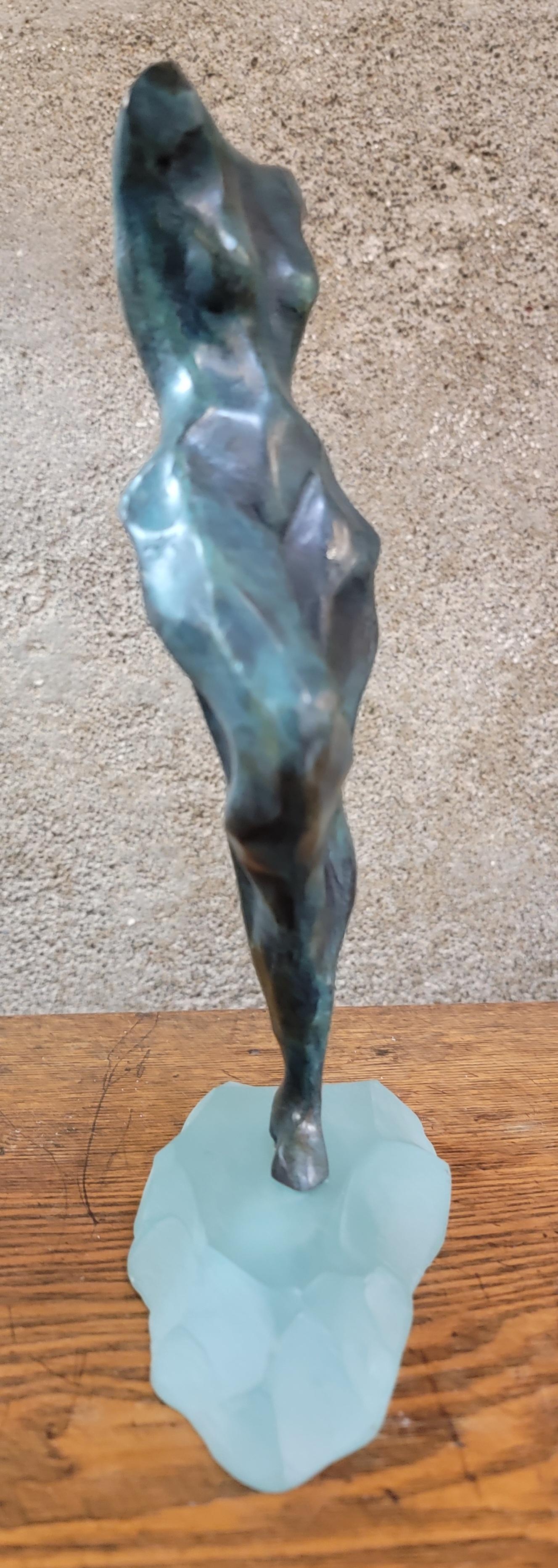 Cubism Bronze Sculpture of Nude Figures by Dominique Dardek For Sale 1