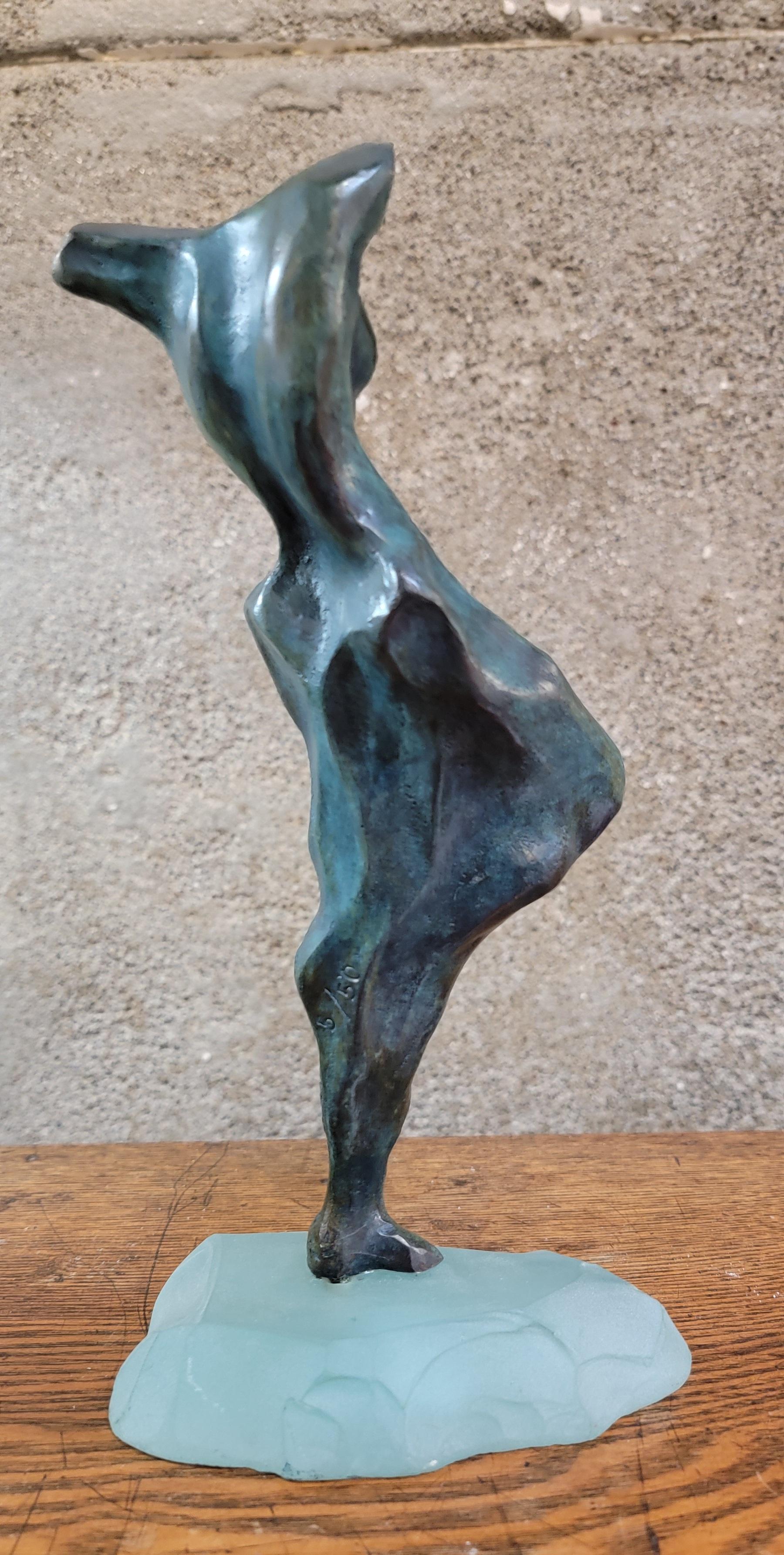 Cubism Bronze Sculpture of Nude Figures by Dominique Dardek For Sale 2