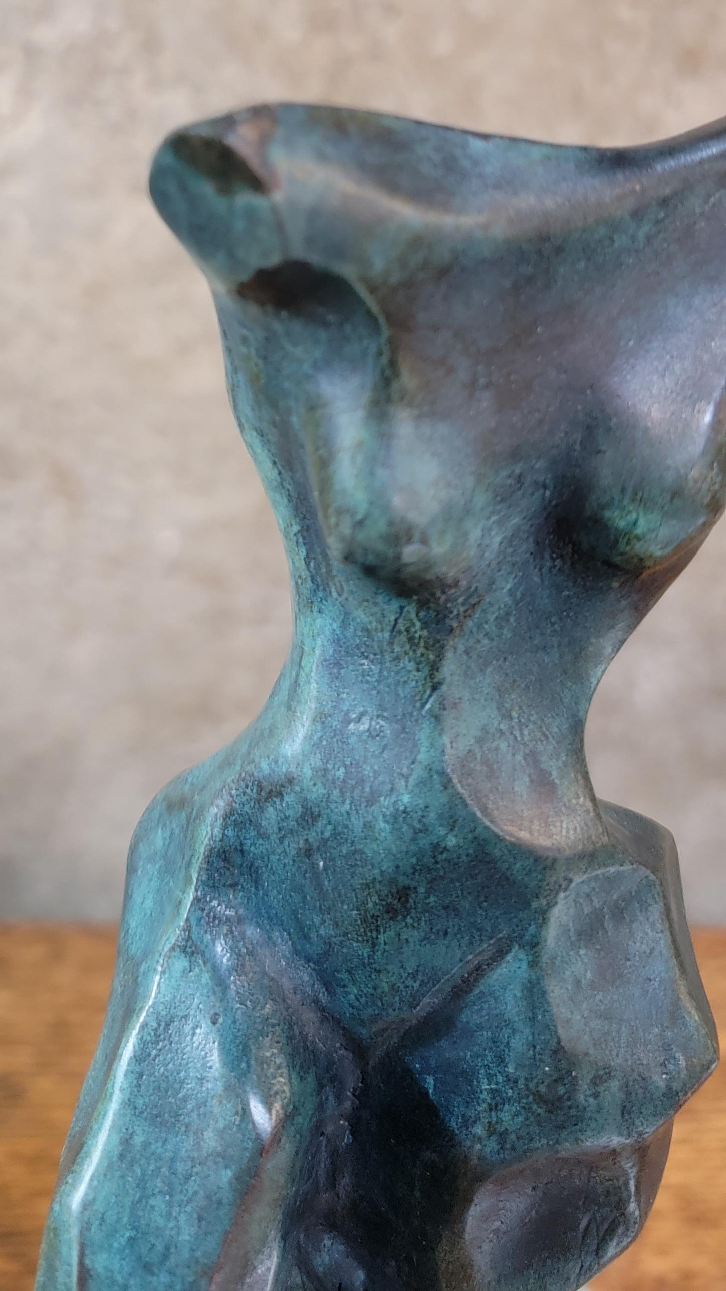 Cubism Bronze Sculpture of Nude Figures by Dominique Dardek For Sale 4