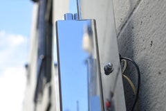 Cubism Modernist Pair of Chrome Wall Sconces
