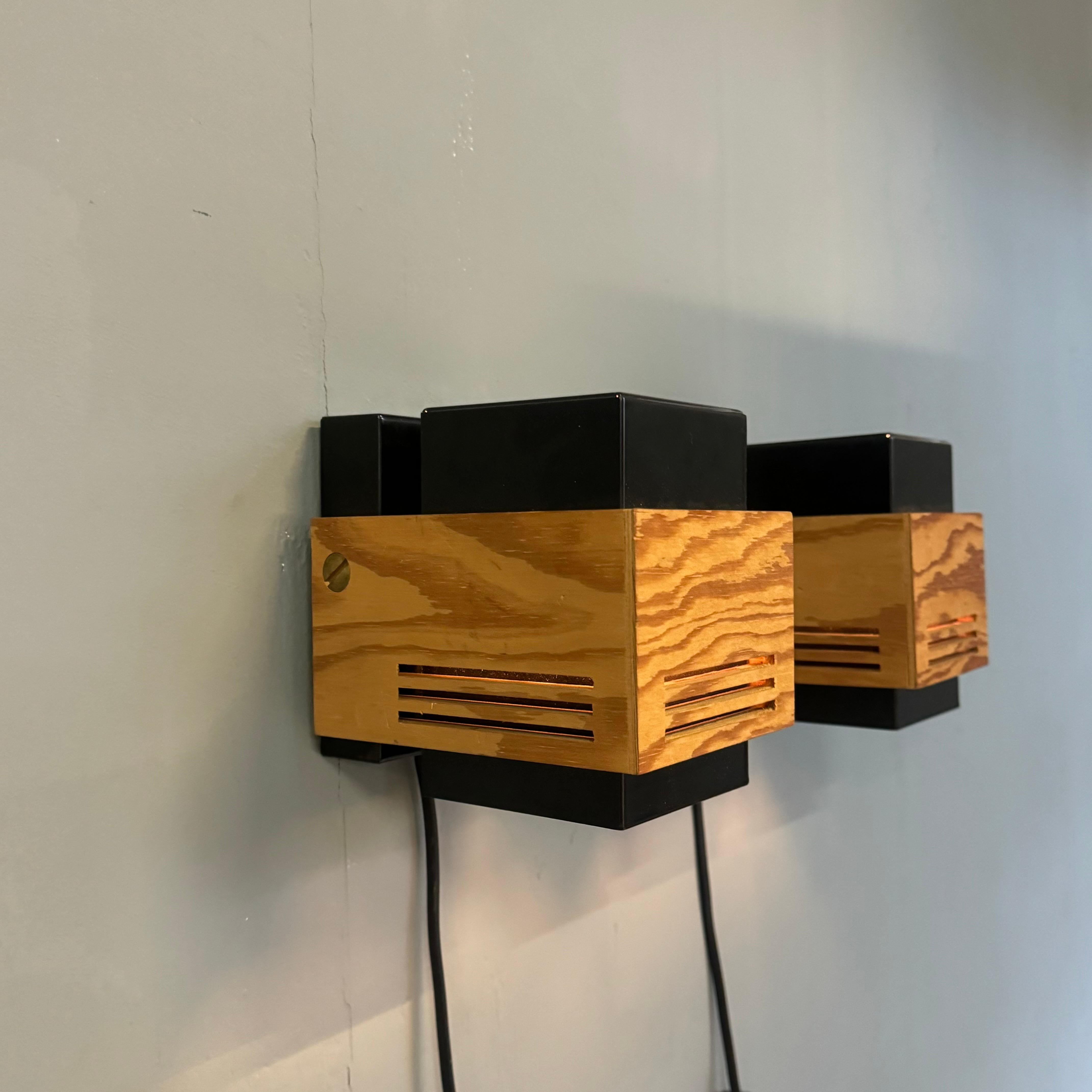 Cubism Wall lamps by Claus Bolby for Cebo Industri 70's In Good Condition For Sale In The Hague, NL