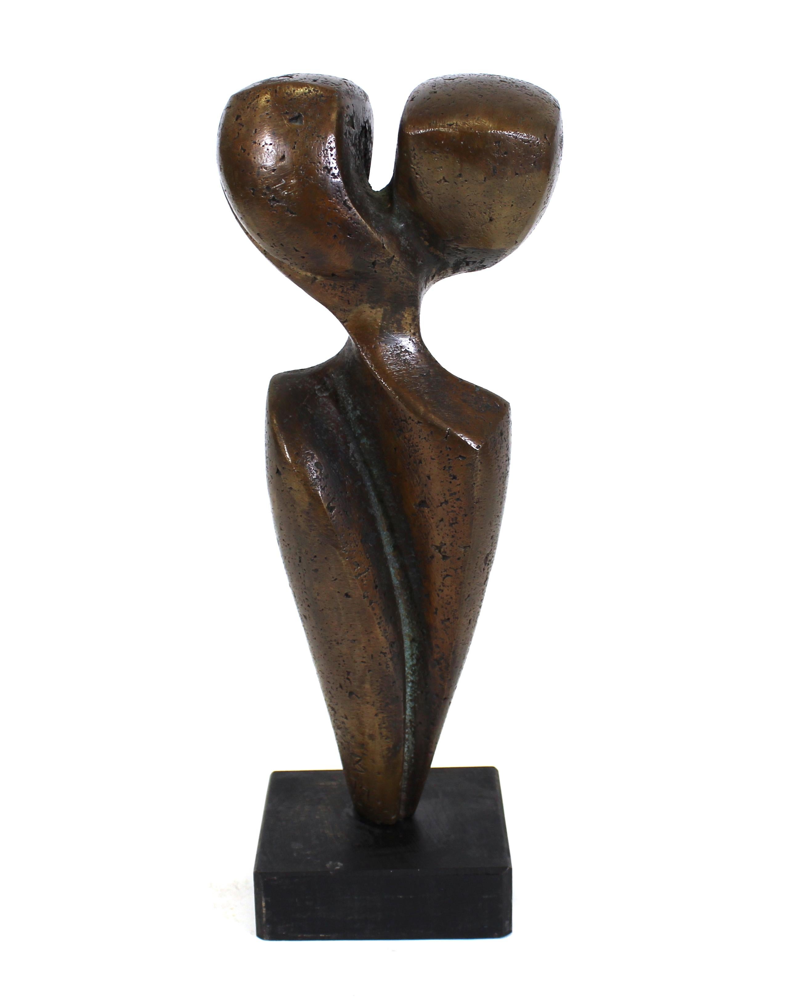 Cubist Abstract Modern Bronze Sculpture In Good Condition In New York, NY