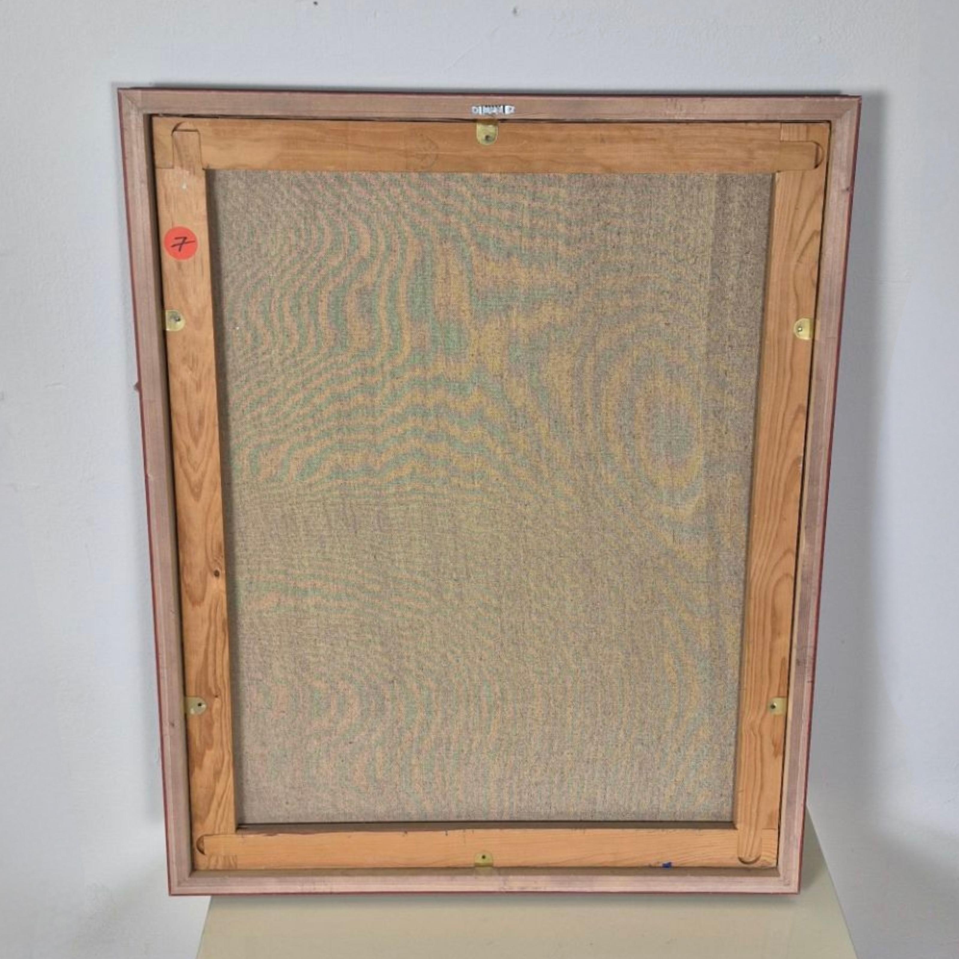 Canvas Cubist abstract painting by Marco de Lucca, Germany 1990s For Sale