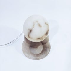 Lampada da tavolo cubista in alabastro nello stile di Eclipsi, Spagna, anni '50