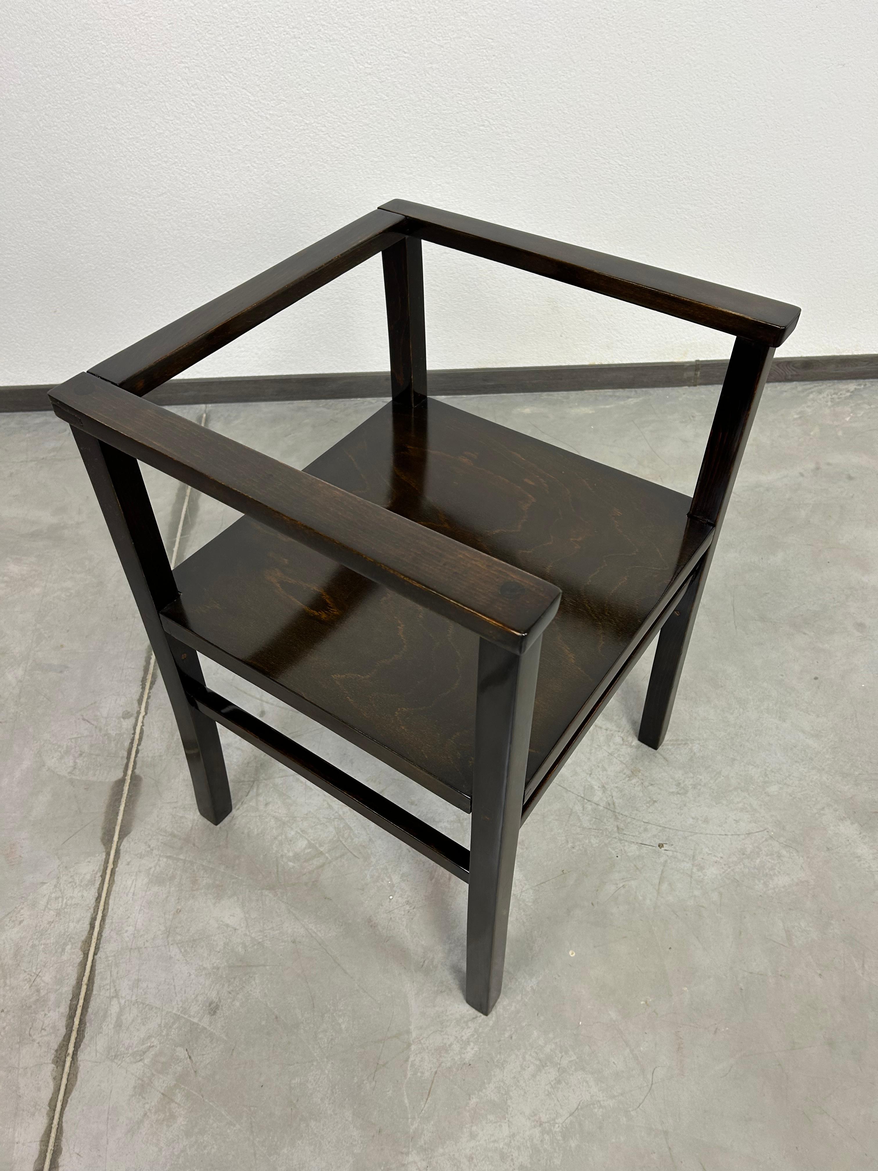 Kubistischer Art-déco-Schreibtischstuhl (Art déco) im Angebot