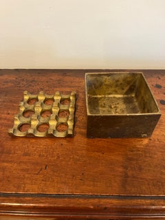 Cubist Brass Ashtray Designed by Bäckström & Ljungberg, Beck & Jung, Sweden