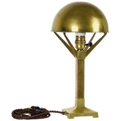Cubist Brass Lamp, circa 1910