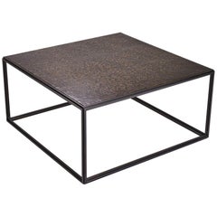 Cubist Bronze and Brass Occasional Square Table, by P. Tendercool