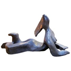 Cubist Bronze Nude Sculpture, Large Scale