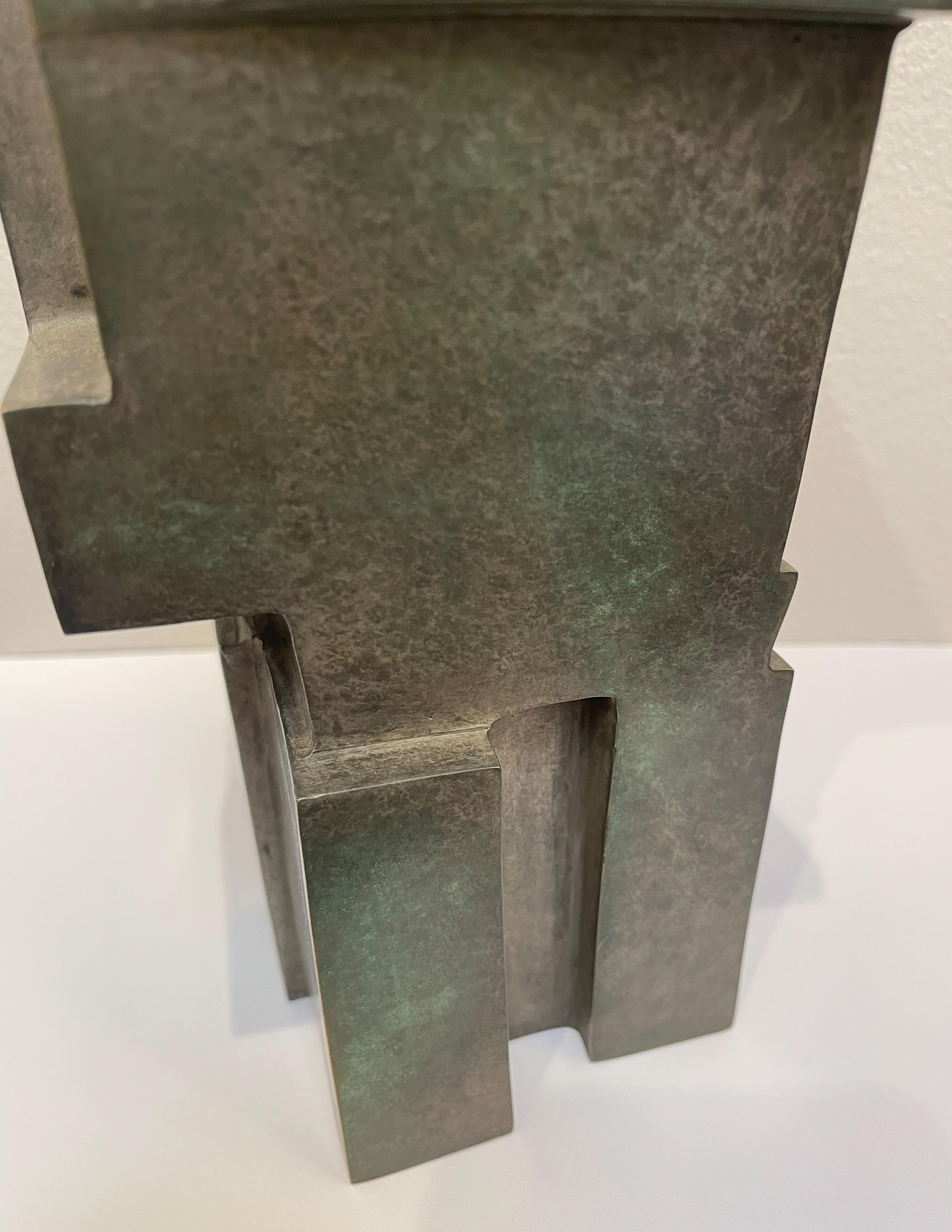 Inizio XX secolo Scultura cubista in bronzo 'I gemelli' di Willy Kessels, anni '20 in vendita