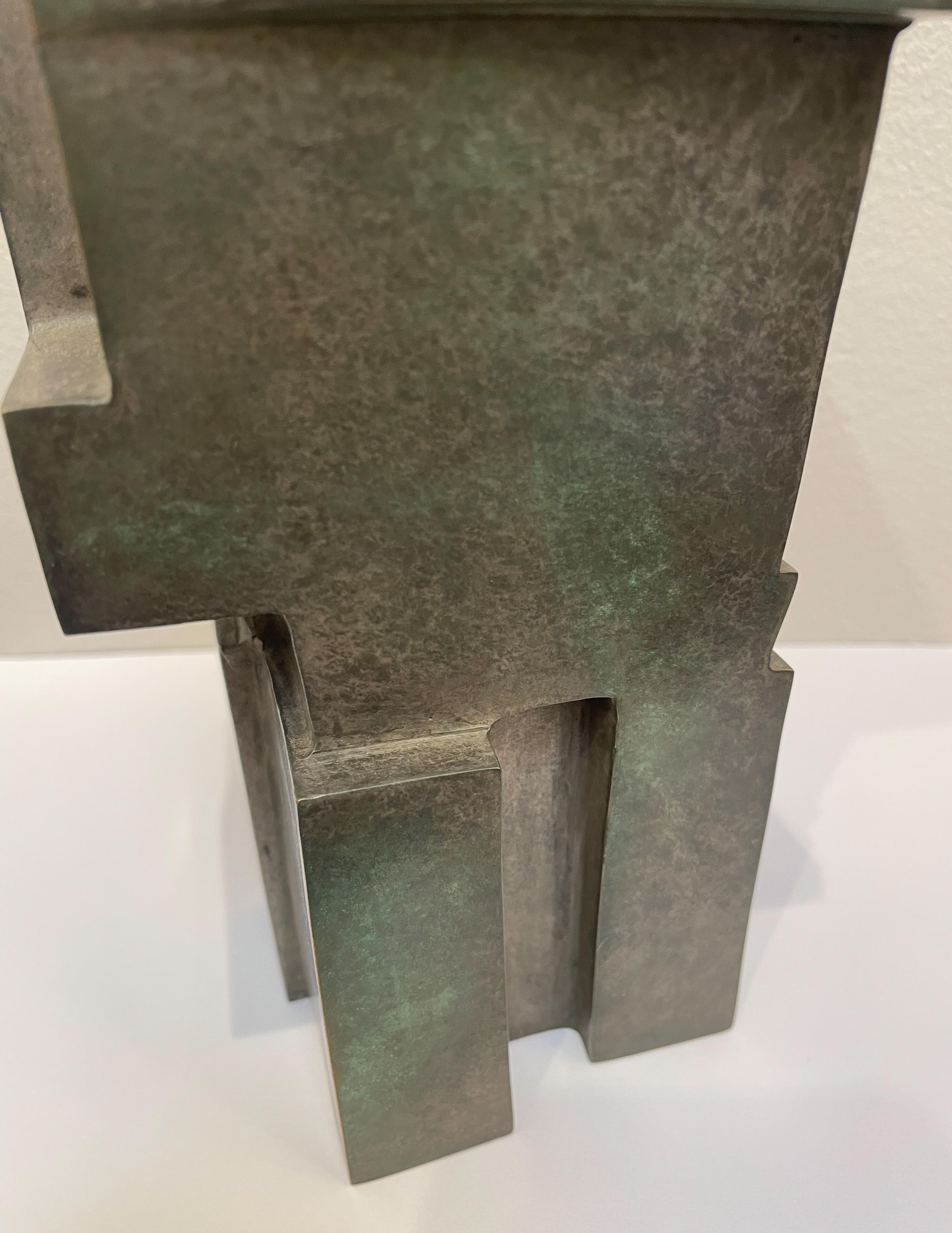 Early 20th Century Cubist Bronze Sculpture 'The Twins' by Willy Kessels, 1920s For Sale