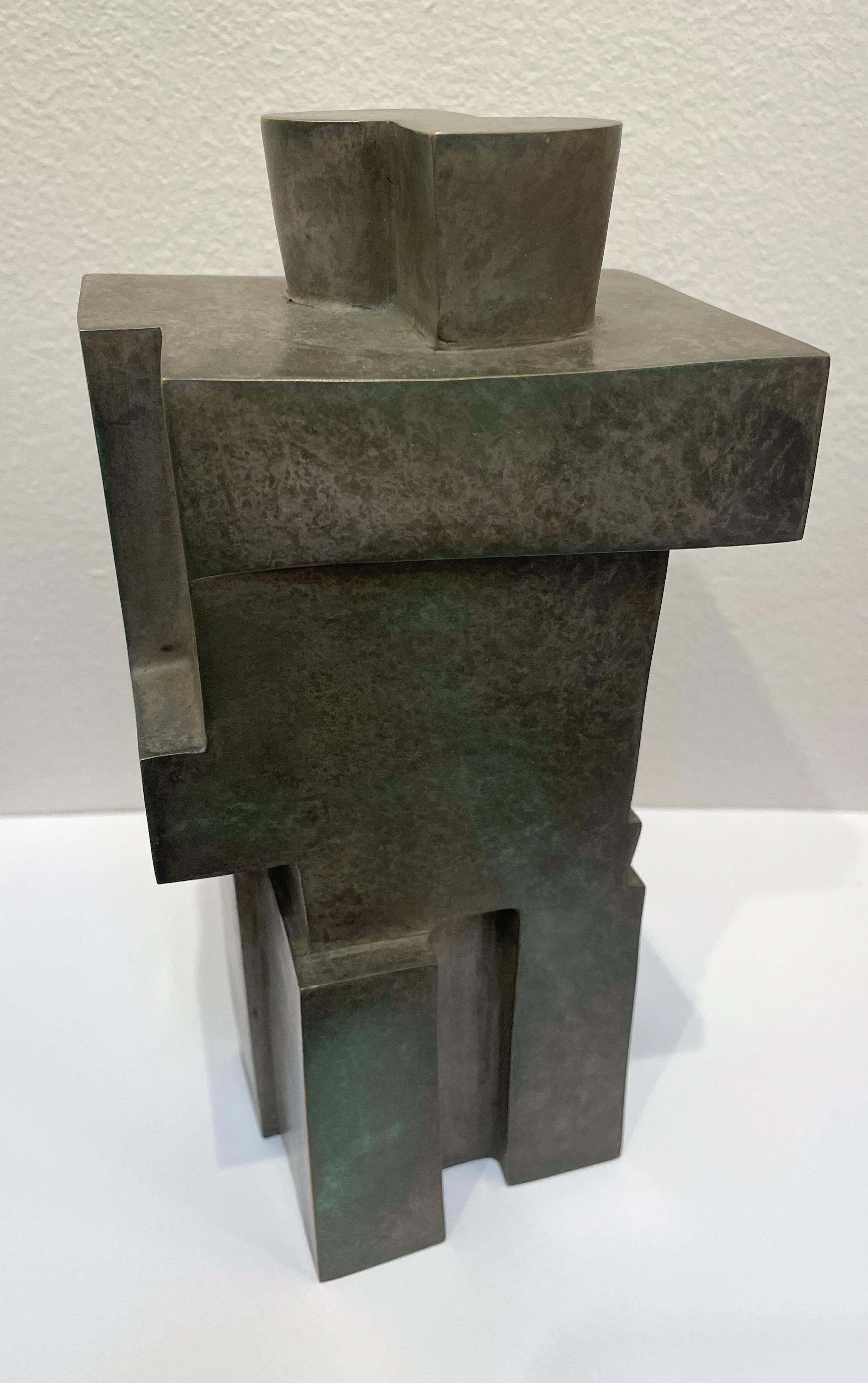 Cubist Bronze Sculpture 'The Twins' by Willy Kessels, 1920s For Sale 1