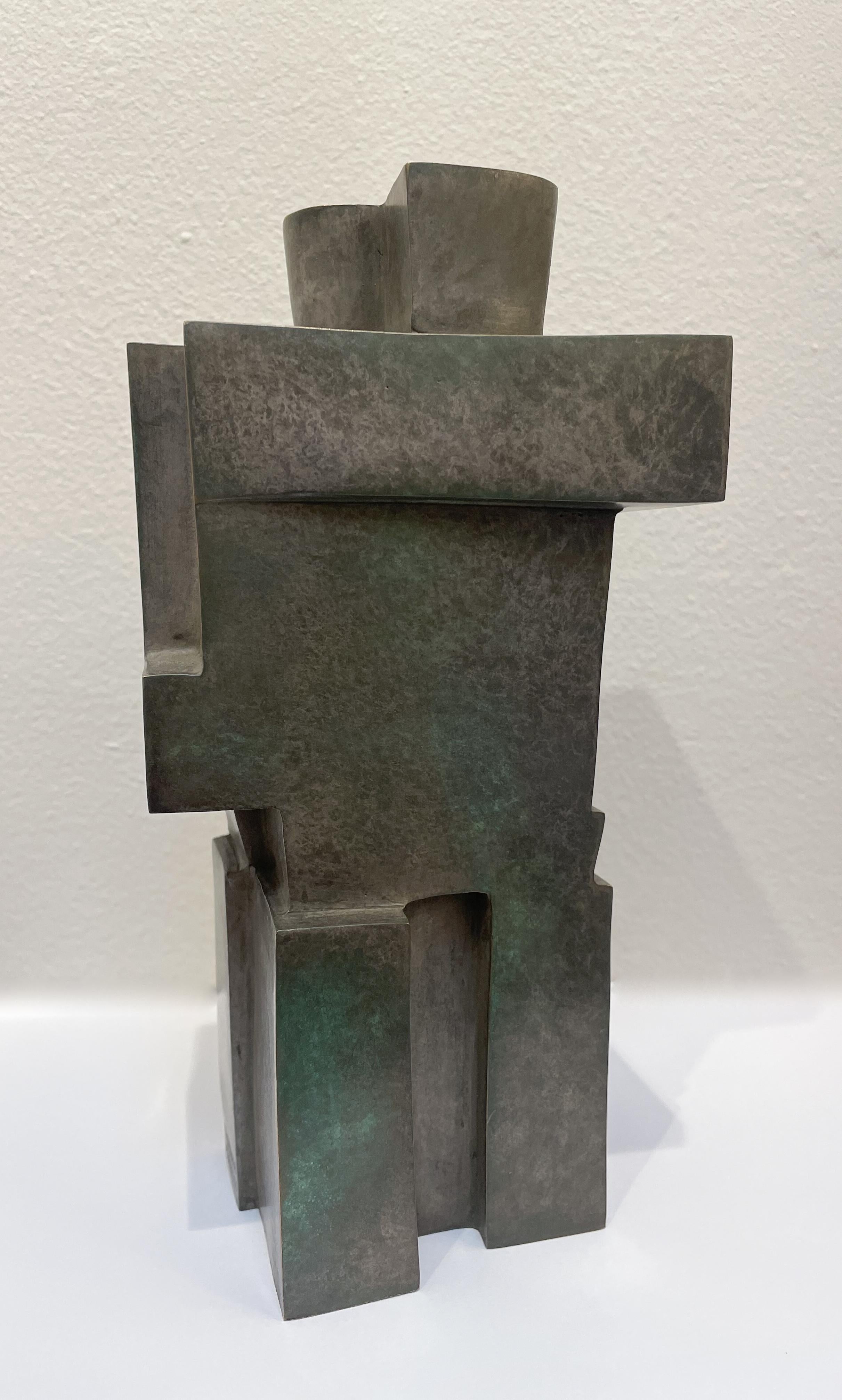 Cubist Bronze Sculpture 'The Twins' by Willy Kessels, 1920s For Sale 2