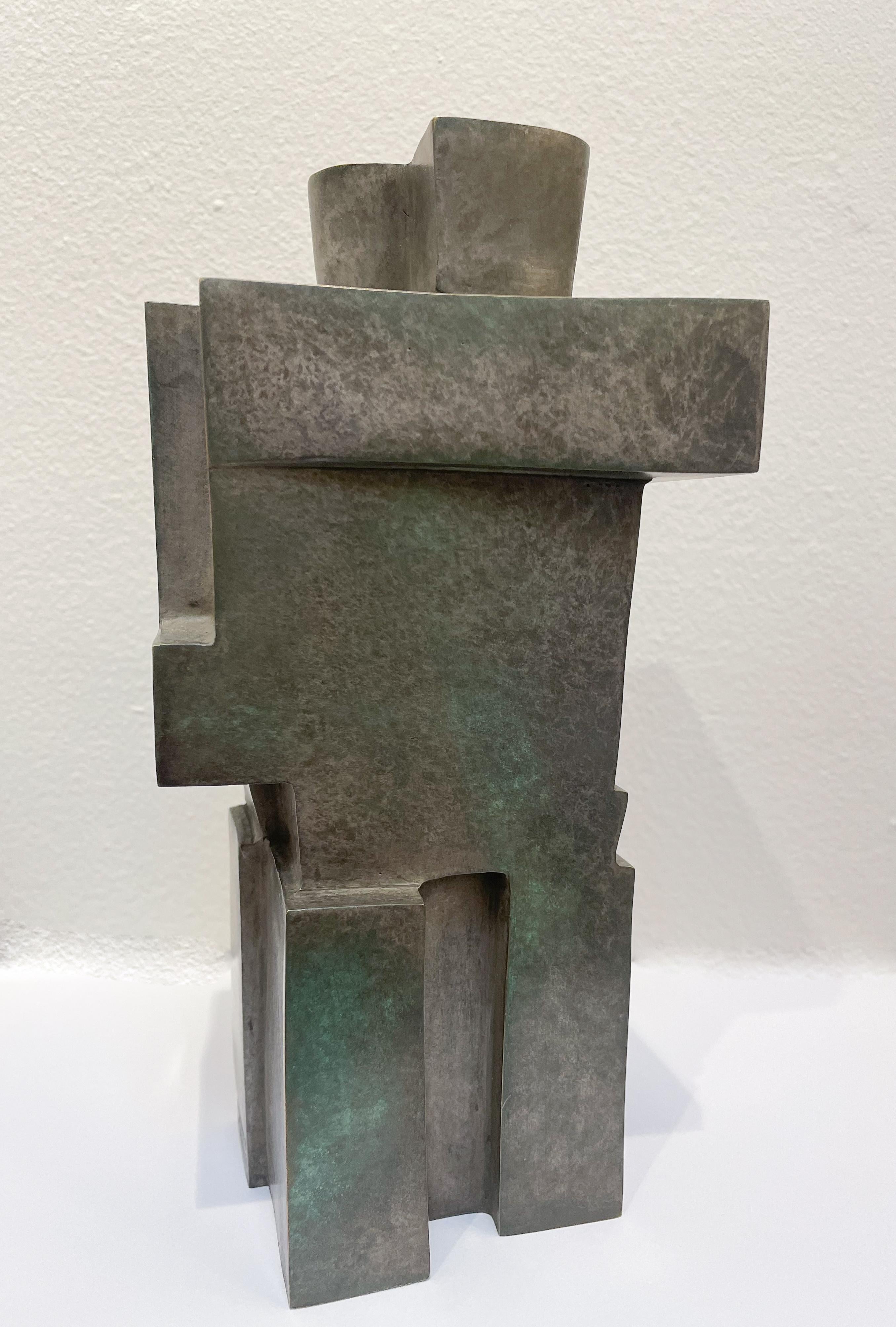 Cubist Bronze Sculpture 'The Twins' by Willy Kessels, 1920s For Sale 3