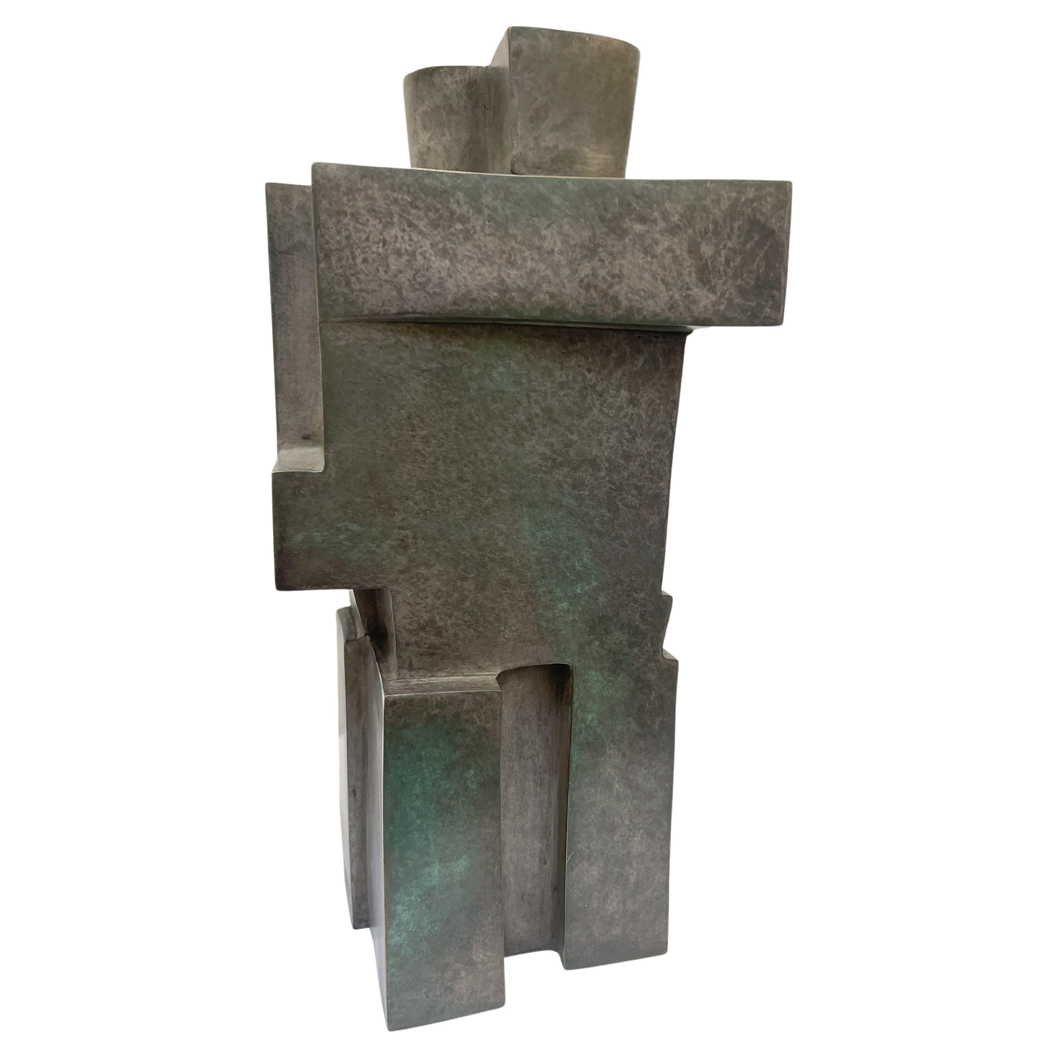 Cubist Bronze Sculpture 'The Twins' by Willy Kessels, 1920s For Sale