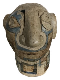 Cubist Clay Table Sculpture by Doug Rochelle