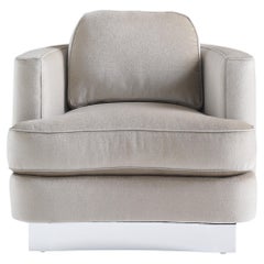 Cubist Curve Lounge Chair, sillón giratorio tapizado