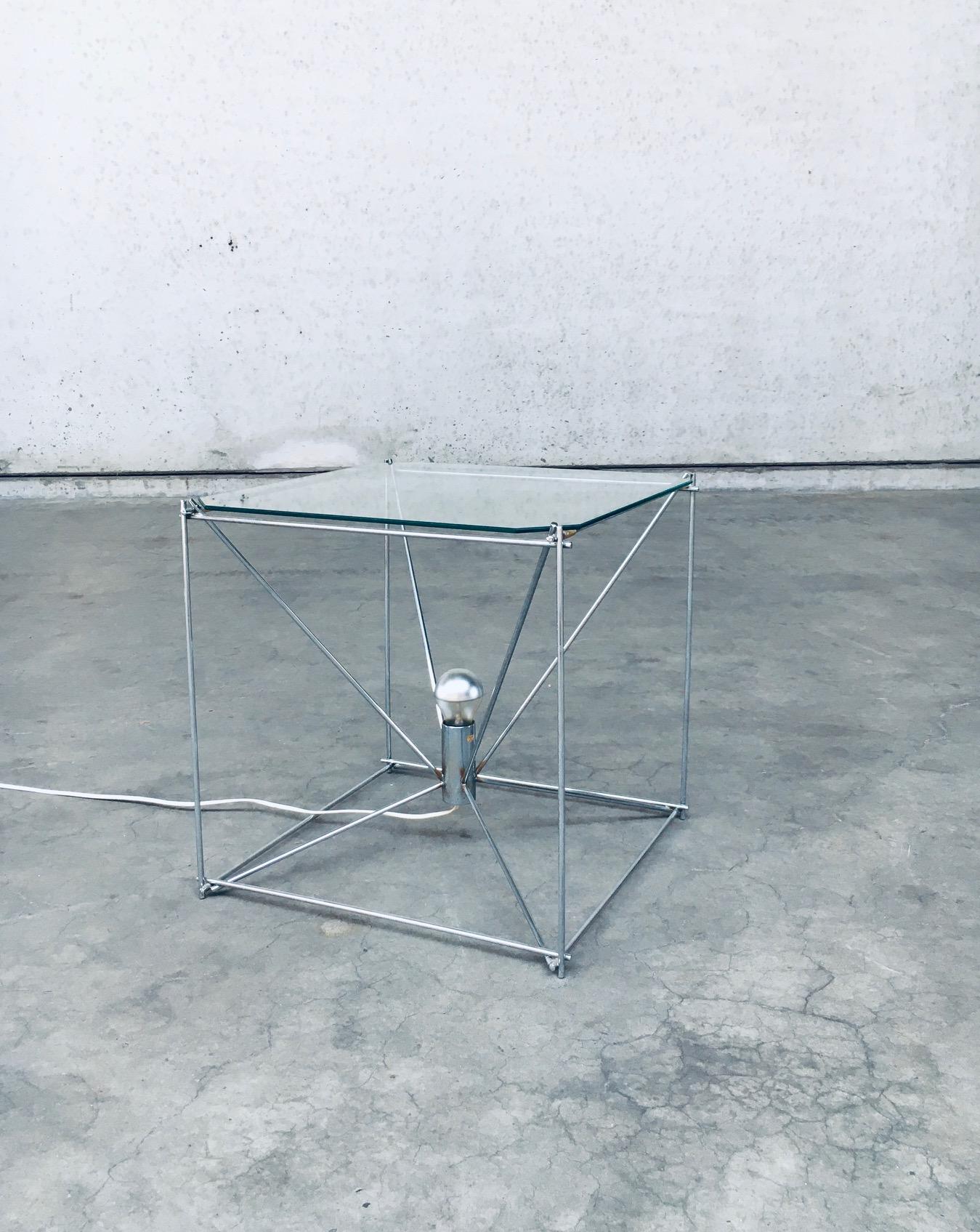 Cubist Design Floor Lamp Table by Max Sauze, France 1960's For Sale 3