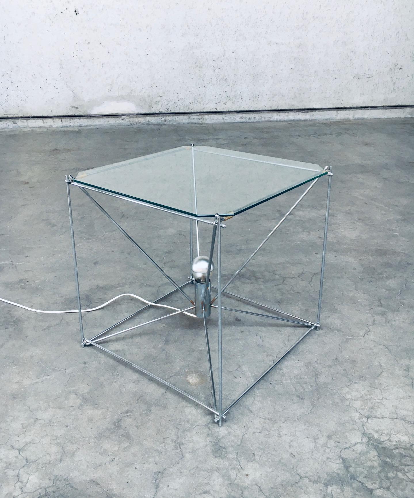 Cubist Design Floor Lamp Table by Max Sauze, France 1960's For Sale 5